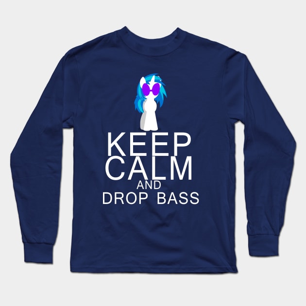 Vinyl Scratch/DJ Pon-3 - Keep Calm and Drop Bass Long Sleeve T-Shirt by SSXVegeta